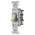 Bryant Toggle Switch, General Purpose AC, Double Pole, 20A 120/277V AC, Back and Side Wired, Ivory CSB220BI